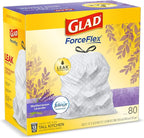 Glad ForceFlex Tall Kitchen Trash Bags, 13 Gallon, Gain Lavender - Image 8