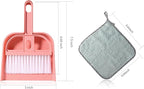 Lamoutor 3 Pack Mini Hand Broom and Dustpan Set Small Dust Pans - Image 2
