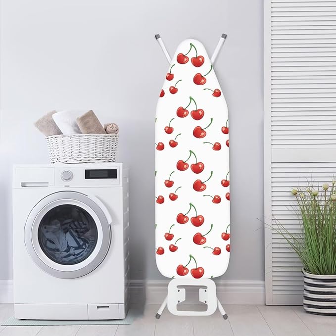 Cherry Print Durable Thick Padding Ironing Board Covers Stain Resistant Hook - Image 4