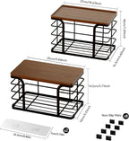 2 Pack Storage Stackable Kitchen Laundry Pantry Organizers, Wall Mount Trash - Image 3
