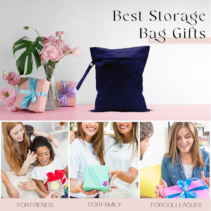 Waterproof Wet Bag for Swimsuit, Travel Beach Wet Dry Bag, Hidden Zipper - Image 6