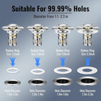 Bathroom Sink Stopper-All Metal Sink Stopper-Universal Fit 99% Bathroom Sink - Image 9