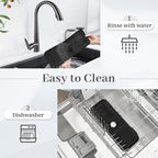 PoYang 14.6 Inch Faucet Mat for Kitchen Sink Splash Guard Behind Faucet - Image 9