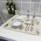 Kawani Sage Flower Herbs Dish Drying Mat - Image 6