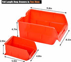 Wallmaster Wall Mounted Storage Bins, Wall Storage Bins Parts Rack 10 Bins&3 - Image 3