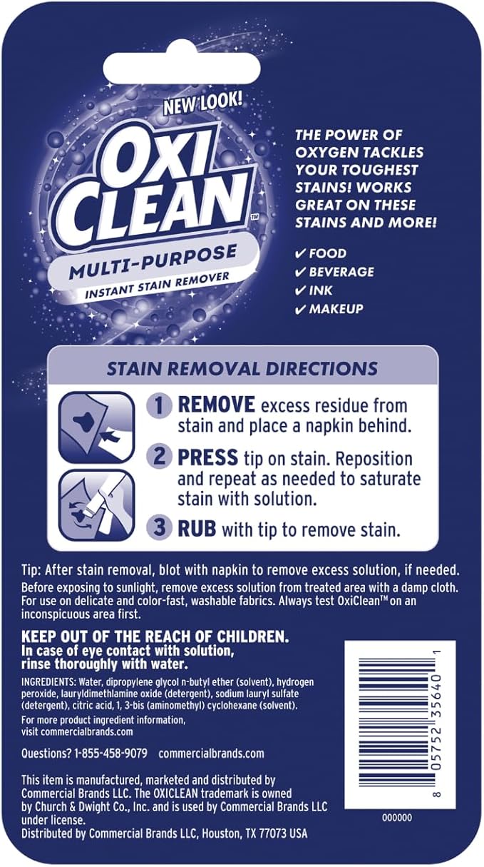 OxiClean On The Go Stain Remover Pen, 0.74 Fl Oz – Instant Travel Stain Cleaner - Image 2