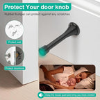 6 Pack Black Spring Door Stops, 3-1/4" Heavy Duty Wall Mount Door Stoppers - Image 6