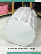 FANKANG Storage Basket, Nursery Hamper Canvas Laundry Basket Foldable - Image 8
