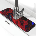 Red marble Kitchen sink faucet pad, strong water absorption, anti slip by Unknown