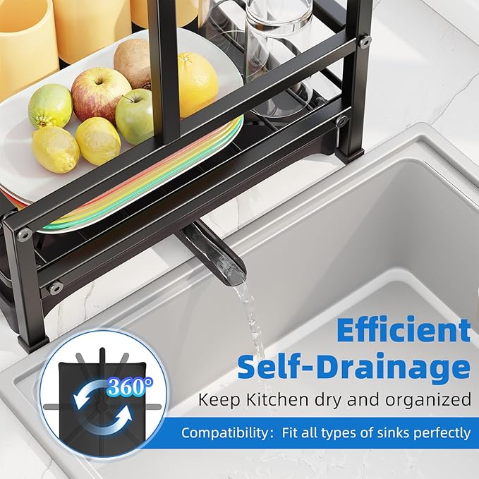 Simple Trending Dish Drying Rack, 2-Tier Dish Rack - Image 3
