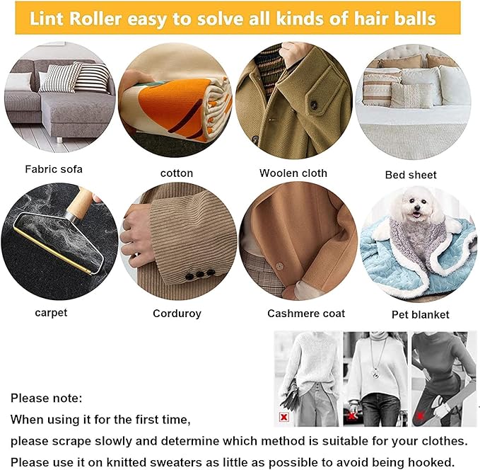 Lint Remover Portable Pet Hair Remover, Reusable Lint Fabric Shaver Carpet - Image 4