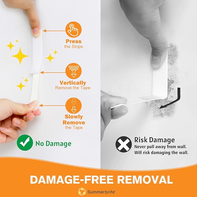 XL Picture Hanging Strips Heavy Duty, 40 Strips Damage Free Removal Picture - Image 4