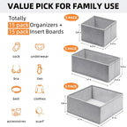 Criusia Drawer Organizers for Clothing 15 Pack, Foldable Fabric Closet - Image 3