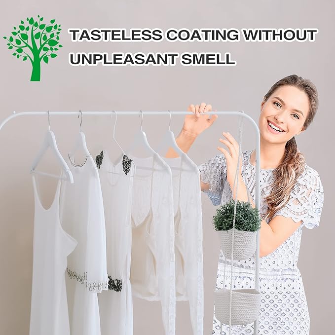 FairyHaus Wooden Hangers 30 Pack White, Slim Wood Coat Suits Hanger - Image 3