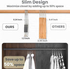 Plastic Hangers 50 Pack, Slim Clothes Hangers Non Slip, Non-staining Space - Image 6