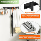 Coat Rack Wall Mounted-4 Hooks, Heavy Duty Stainless Steel Wall Hooks - Image 4