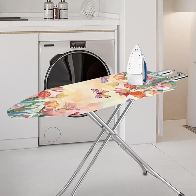 Sprowallow Tulip Butterfly Ironing Board Cover and Pad 15x54 Inch Standard Size - Image 2