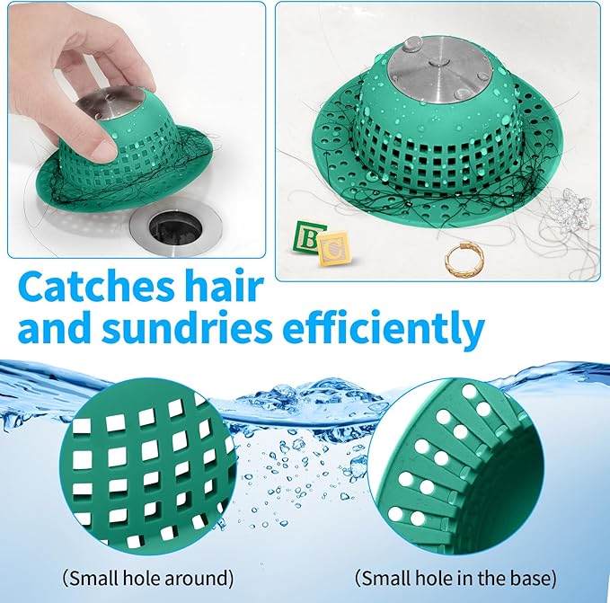 Shower Drain Hair Catcher Bathtub Drain Cover Shower Protector - Image 5