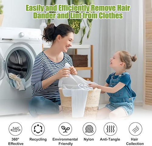 12 PCS Pet Hair Remover for Laundry, Reusable Dog & Cat Hair Remover for Laundry - Image 2