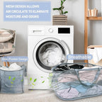 2PCS Mesh Laundry Hamper, Collapsible Laundry Baskets, 75L Large Foldable Dirty - Image 2