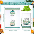 Boyiee Set of 6 Camping Kitchen Towels White Absorbent Dishcloth Bonfire Tent - Image 3