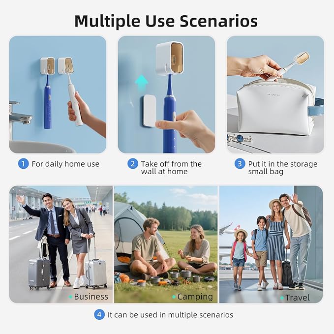 Travel Toothbrush Head Cover 4PCS, Electric Toothbrush Covers Caps, Ventilated - Image 6