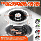 Kitchen Sink Drain Strainer & Sink Stopper, Upgraded Stainless Steel Drain Plug - Image 6