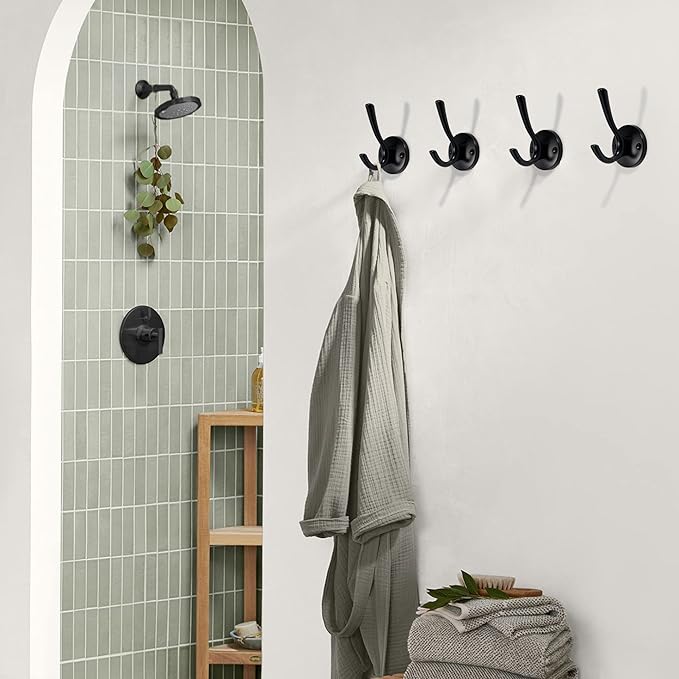 TUNNY 3 Pack Round Coat Towel Hooks - Image 5