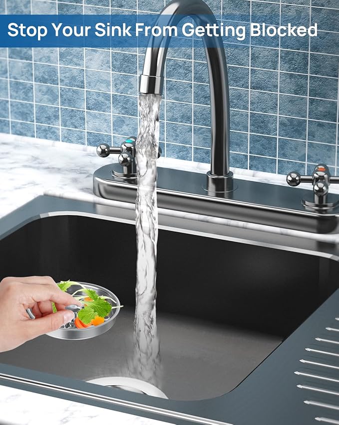 3 PCS Commercial Kitchen Sink Strainer Basket Replacement - Image 6