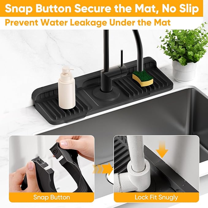 14.6 inch Faucet Mat for Kitchen Sink Splash GuardKitchen Sink Faucet Mat - Image 4