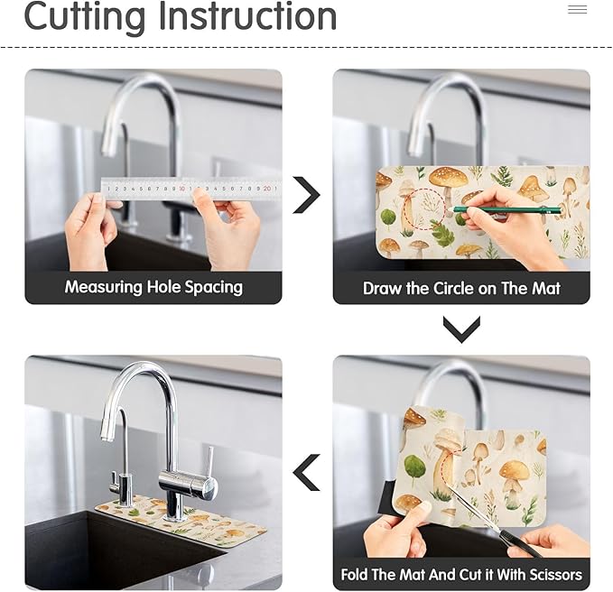 Kitchen Sink Splash Guard 2 PCS 14.7 Inch Sink Faucet Mat Splash Guard - Image 4