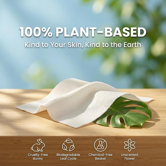 Disposable Face Towels XL 10x12-100% Viscose Eucalyptus Biodegradable Clean - Image 8