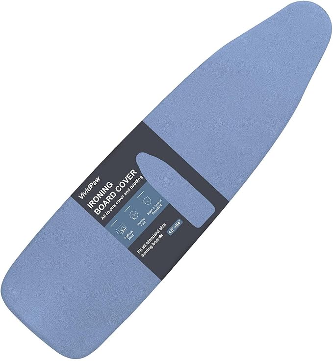 Ironing Board Cover and Pad, Standard Size 15x54, Thick Padding, Elastic Edge by VividPaw