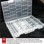 Fielect AAA/AA/C/D Battery Storage Case Holder Organizer Box Transparent - Image 7