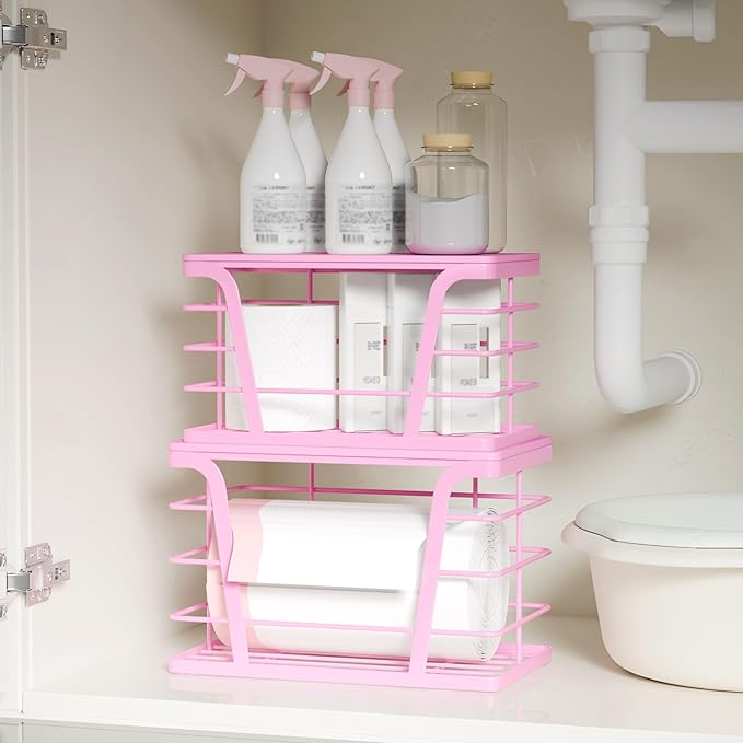 2 Pack Pink Trash Bag Holder - Image 4