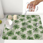 St Patrick's Day Green Clover Dish Drying Mat - Image 5