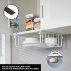 2 Pack Hanging Under Shelf Storage Basket, Adjustable Under Cabinet Add-on - Image 5