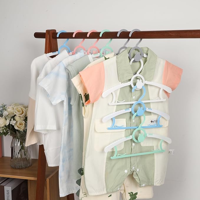 50 Pack Infant Hangers, Non-Slip Kids Hanger, Space Saving Plastic Hangers - Image 6