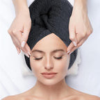 Black Salon Towels, Super Soft and Absorbent Microfiber Hair Towel - Image 4
