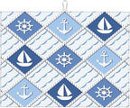 Vintage Nautical Sailboat Anchor Dish Drying Mat 18x24 by indokyeyqaz