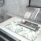 Kawani Watercolor Sage Leaves Dish Drying Mats - Image 5