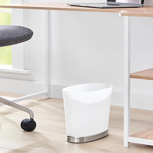 iDesign Slim Bathroom Trash Can, Small Plastic Garbage Can - Image 5