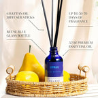 Citrus Scented Reed Diffuser, Lime & Lemon Oil Reed Diffuser, Real Citrus! - Image 4