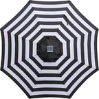 Blissun 9 ft Solar Umbrella 32 LED Lighted Patio Umbrella Table Market Umbrella with Tilt and Crank Outdoor Umbrella for Garden, Deck, Backyard, Pool and Beach (Black and White) - Image 4