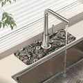 Cute Butterfly Sink Splash Guard Pink Flower Faucet Absorbing Mat Fast Drying by Unknown