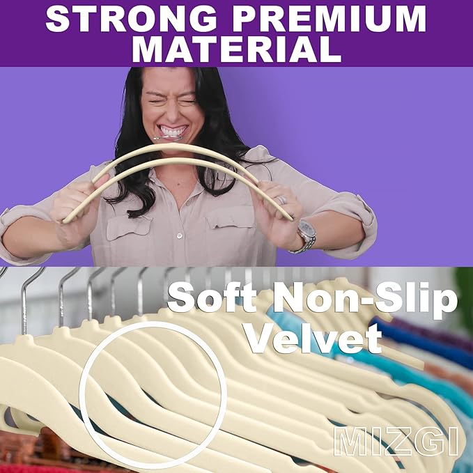 MIZGI Premium Velvet Hangers - Image 2