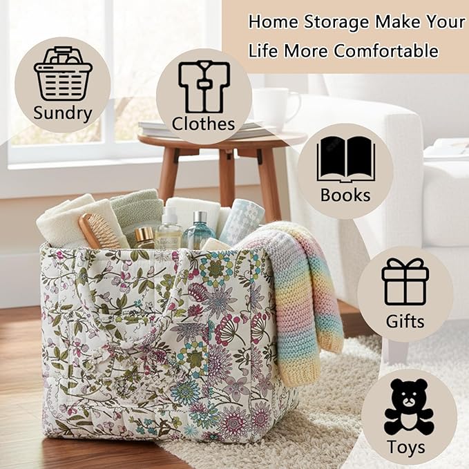 Quilted Fabric Storage Baskets - Image 4