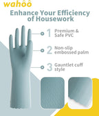 LANON wahoo Skin-Friendly Cleaning Gloves, Unlined Dishwashing Rubber Gloves - Image 2