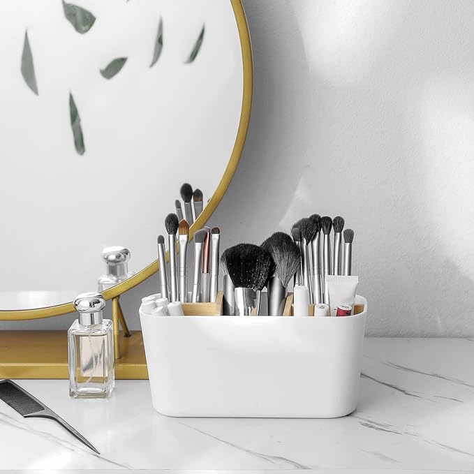 Toothbrush Holders for Bathrooms, Bamboo Tooth Brush Holder - Image 3