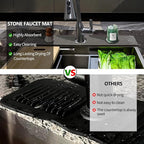 Stone Faucet Mat For Kitchen Sink, 15.7" Diatomite Fast Drying Stone Kitchen - Image 5